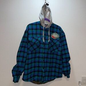 Rustic Outfitters insulated hooded flannel jacket